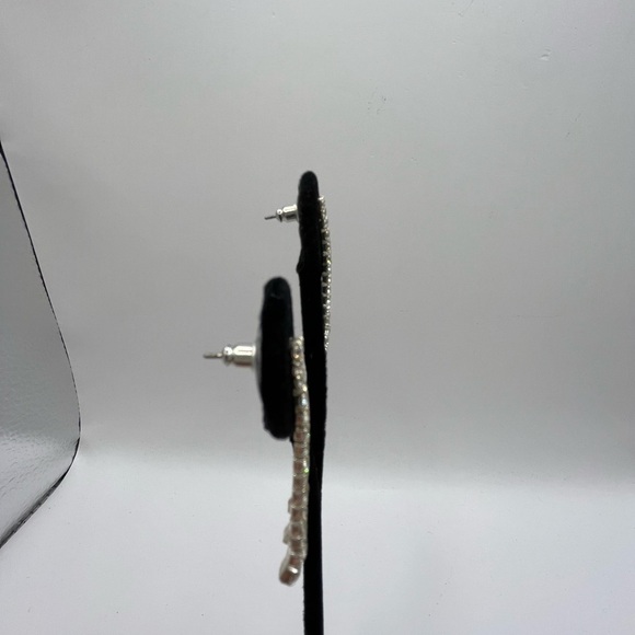 Earrings Clear Rhinestones sparkling lightweight chandelier style earrings post - Picture 9 of 11